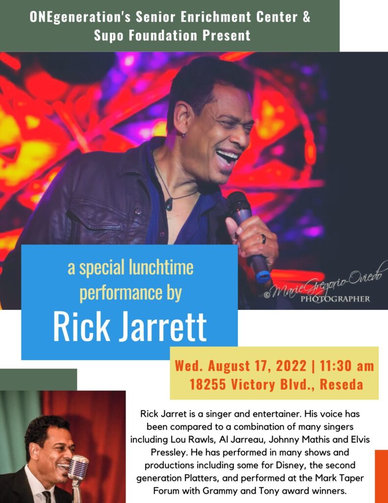 Rick Jarrett Lunch Performance August 2022 Flyer