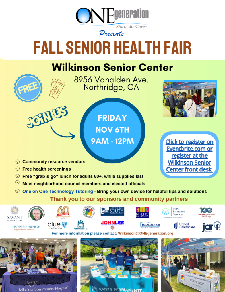WILK Fall Senior Health Fair 2026 Flyer